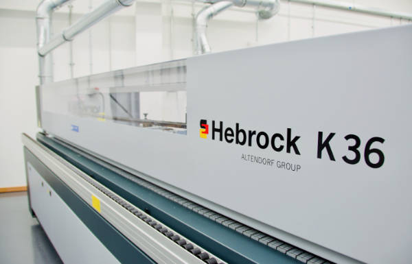 A photograph of the Hebrock K36 edgebander